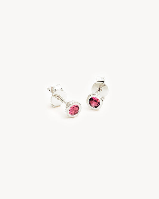 Sterling Silver Like The Sky Tourmaline Stud Earrings