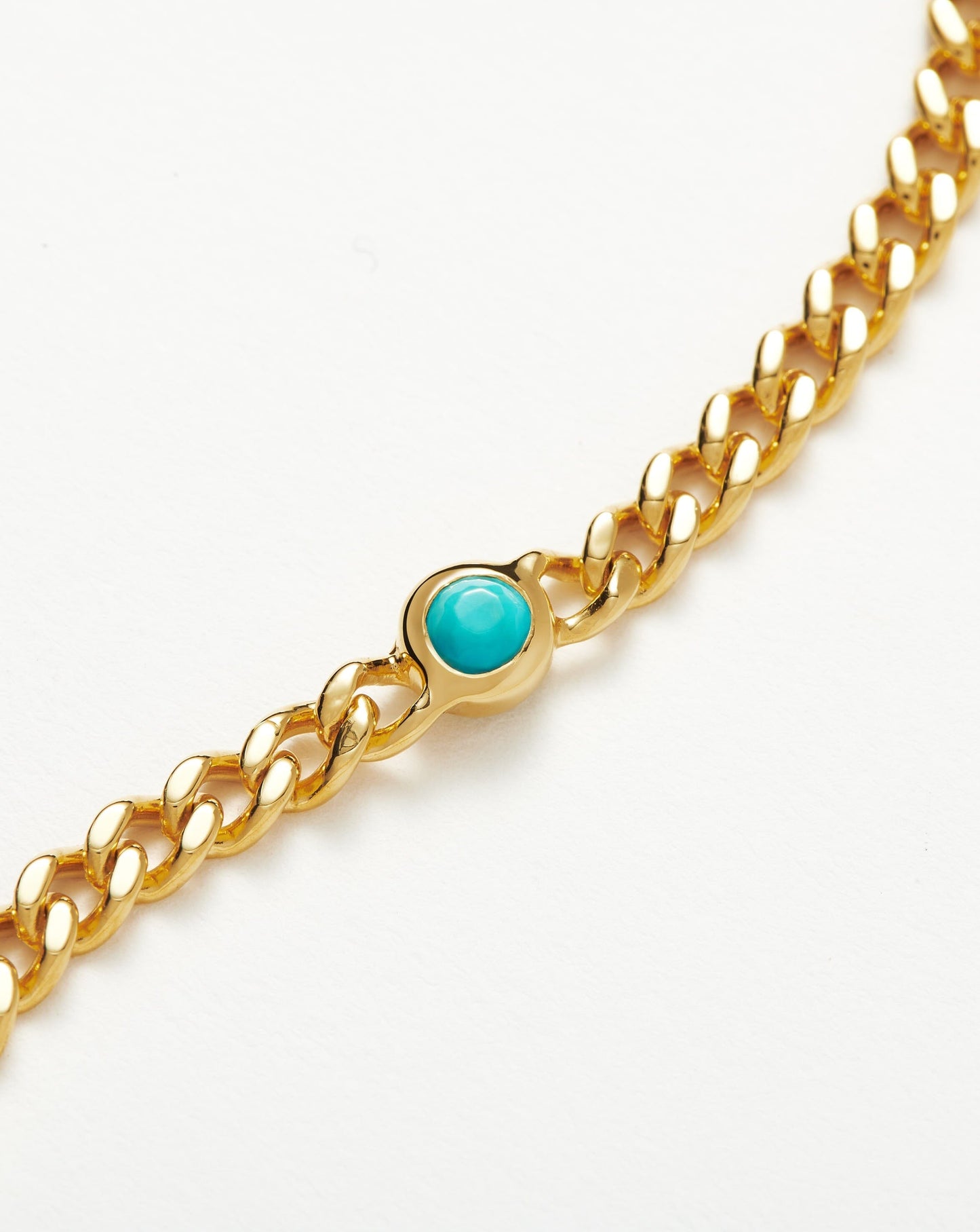 Birthstone Chain Bracelet - December | 18ct Gold Plated Vermeil/Turquoise