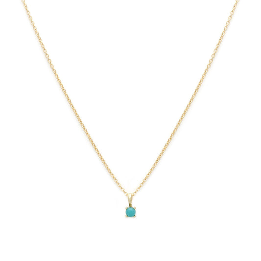 Birthstone Necklace | Gold & Turquoise