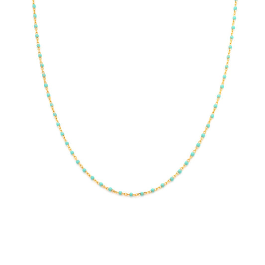 Candy Chain Necklace | Turquoise & Gold