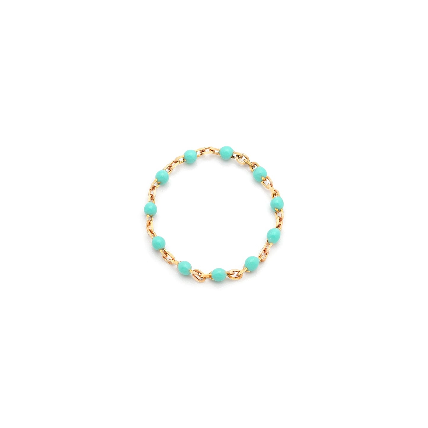 Candy Chain Ring | Turquoise & Gold