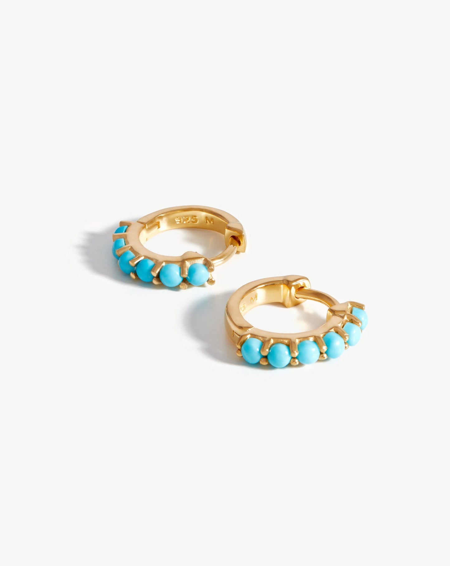 Gemstone Huggies | 18ct Gold Vermeil/Turquoise