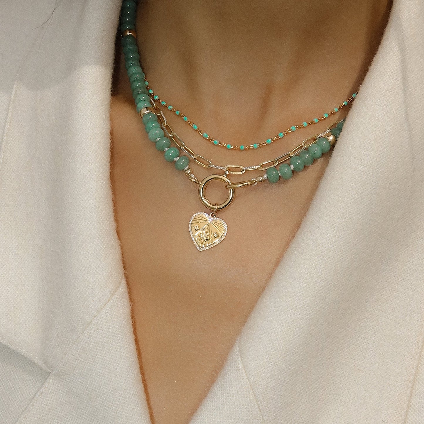 Candy Chain Necklace | Turquoise & Gold