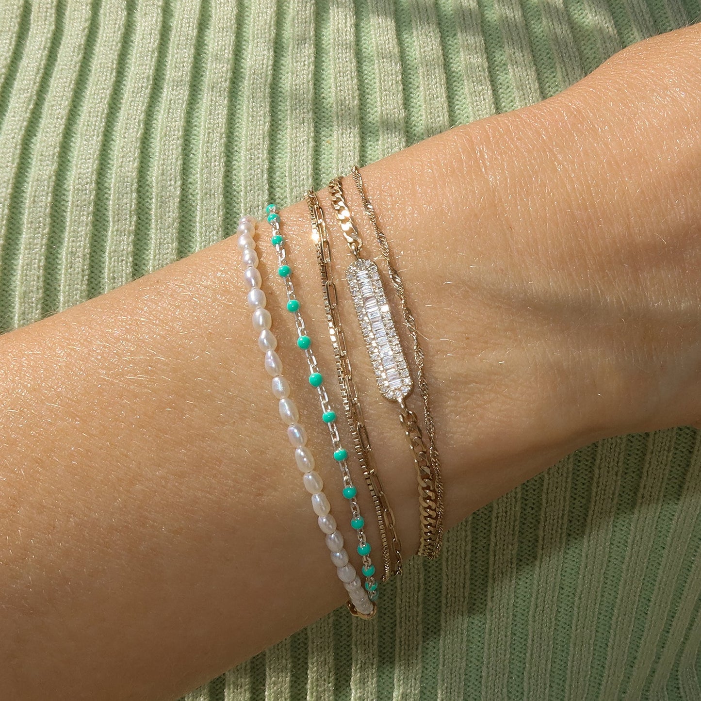 Candy Chain Bracelet | Turquoise & Silver